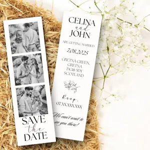 Photo strip Wedding SAVE THE DATE