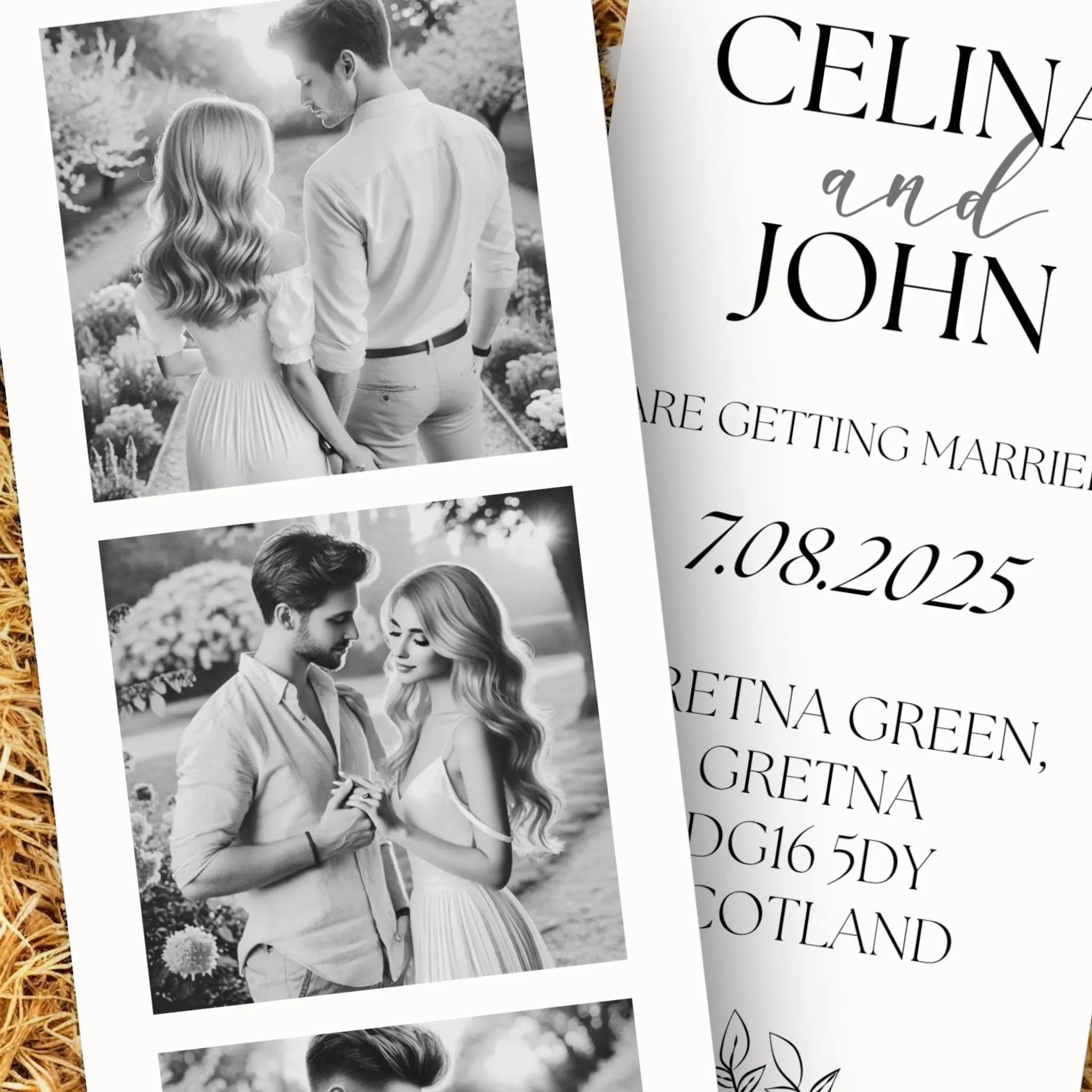 Photo strip Wedding SAVE THE DATE