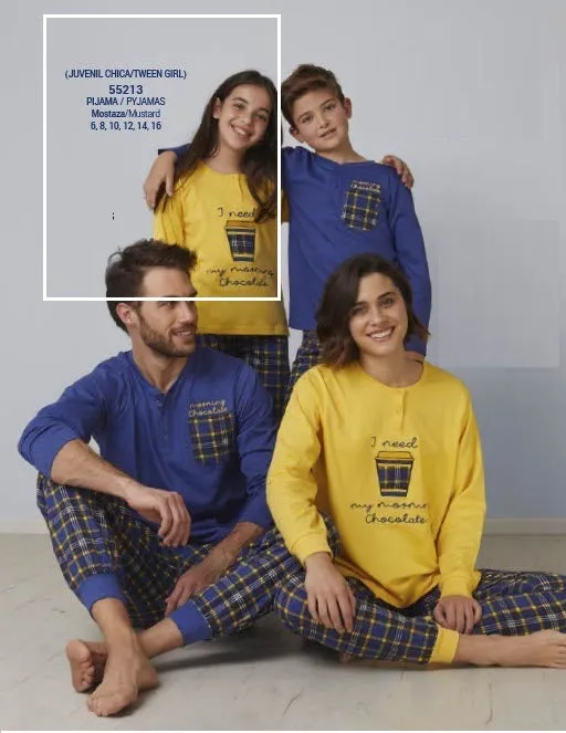 PIJAMA TWEEN CHICA MORNING CHOCOLATE