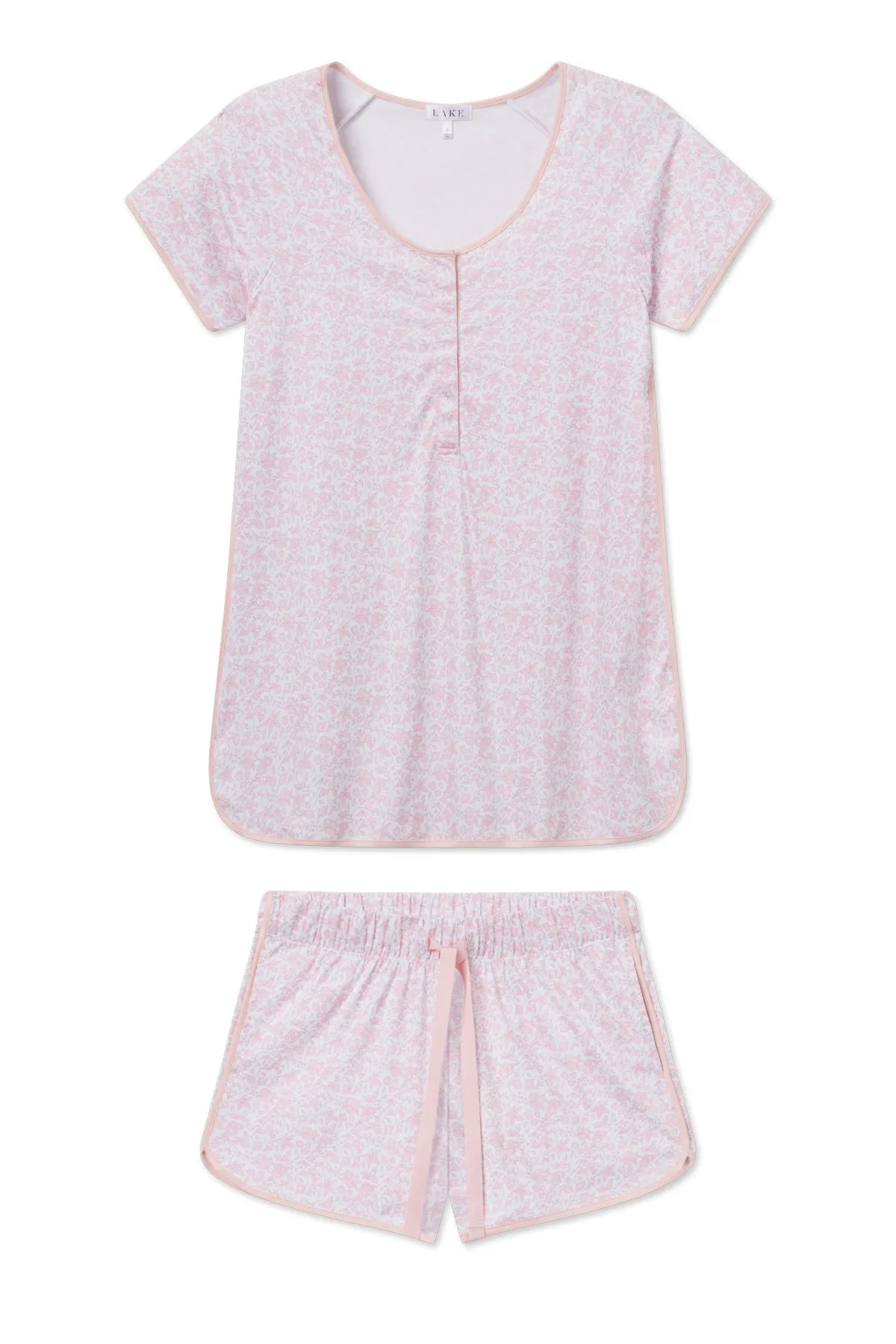 Pima Maternity Shorts Set in English Rose Garden Floral