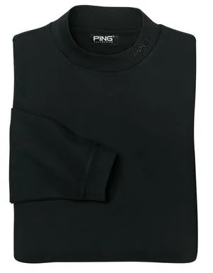 PING COLLECTION - Micro Pique Long Sleeved Mock Neck.  P317