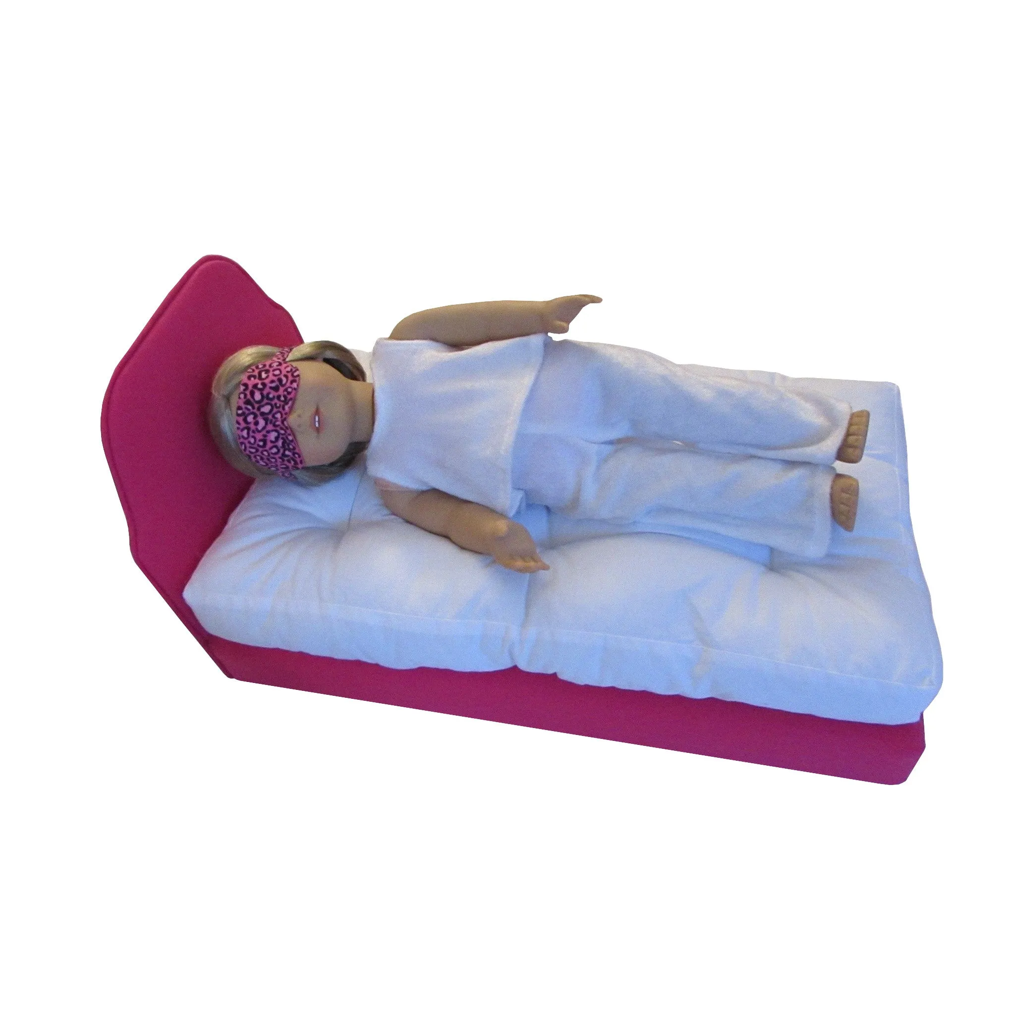 Pink Cheetah Doll Sleep Mask for 18-inch dolls