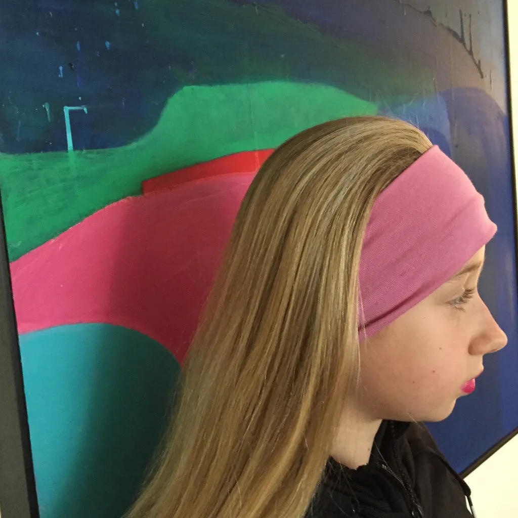 Pink Cotton Yoga Headband