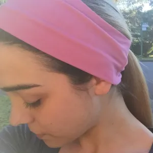 Pink Cotton Yoga Headband