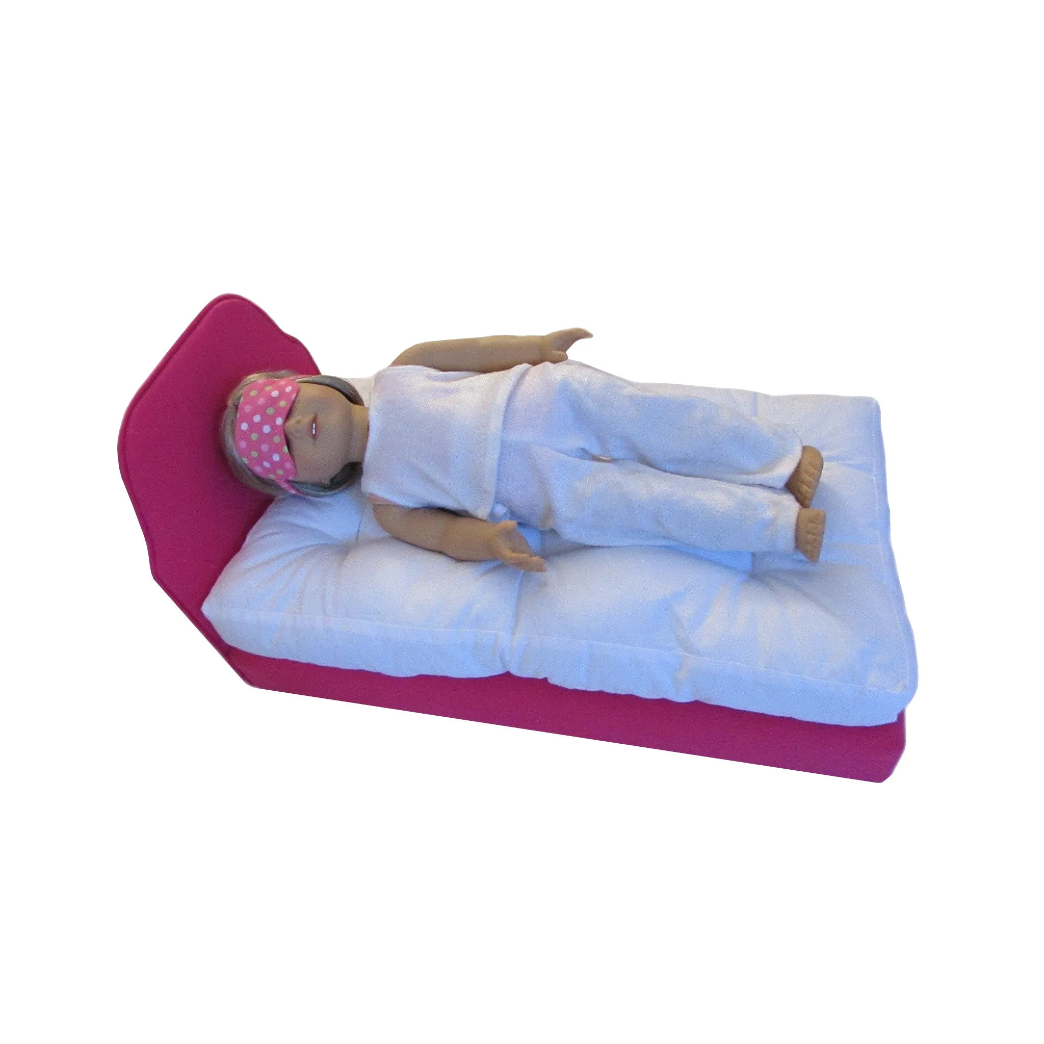 Pink Green White Dots Doll Sleep Mask for 18-inch dolls