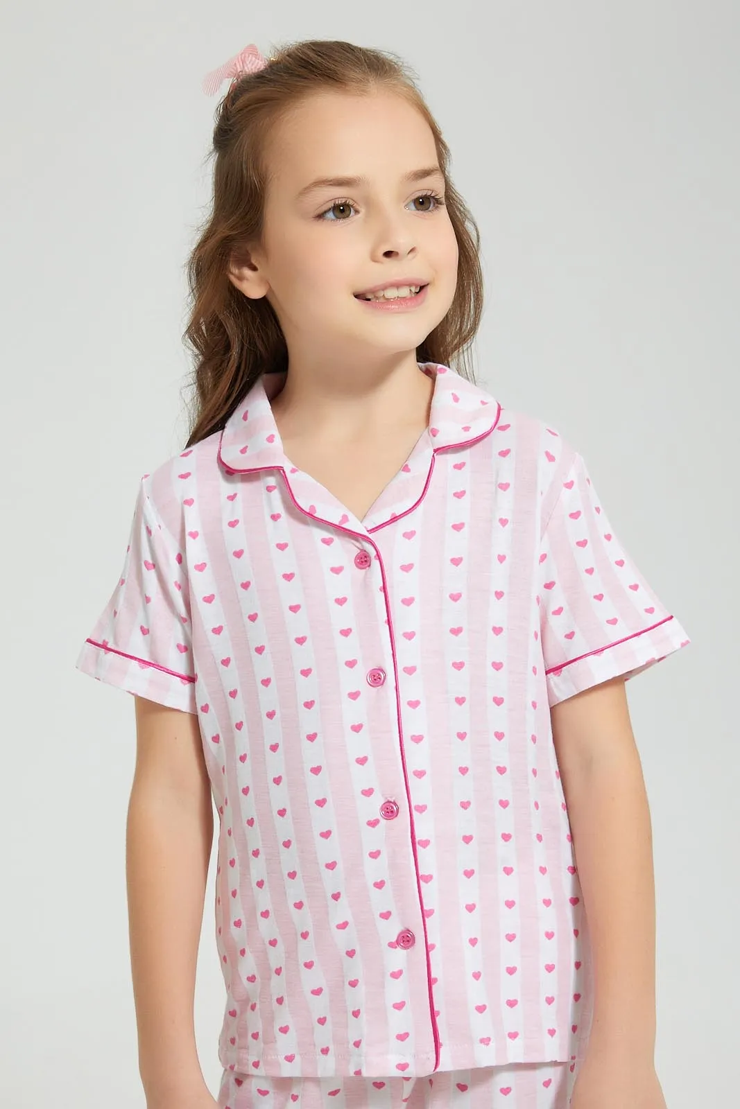 Pink Heart Pyjama Set (2 Piece)