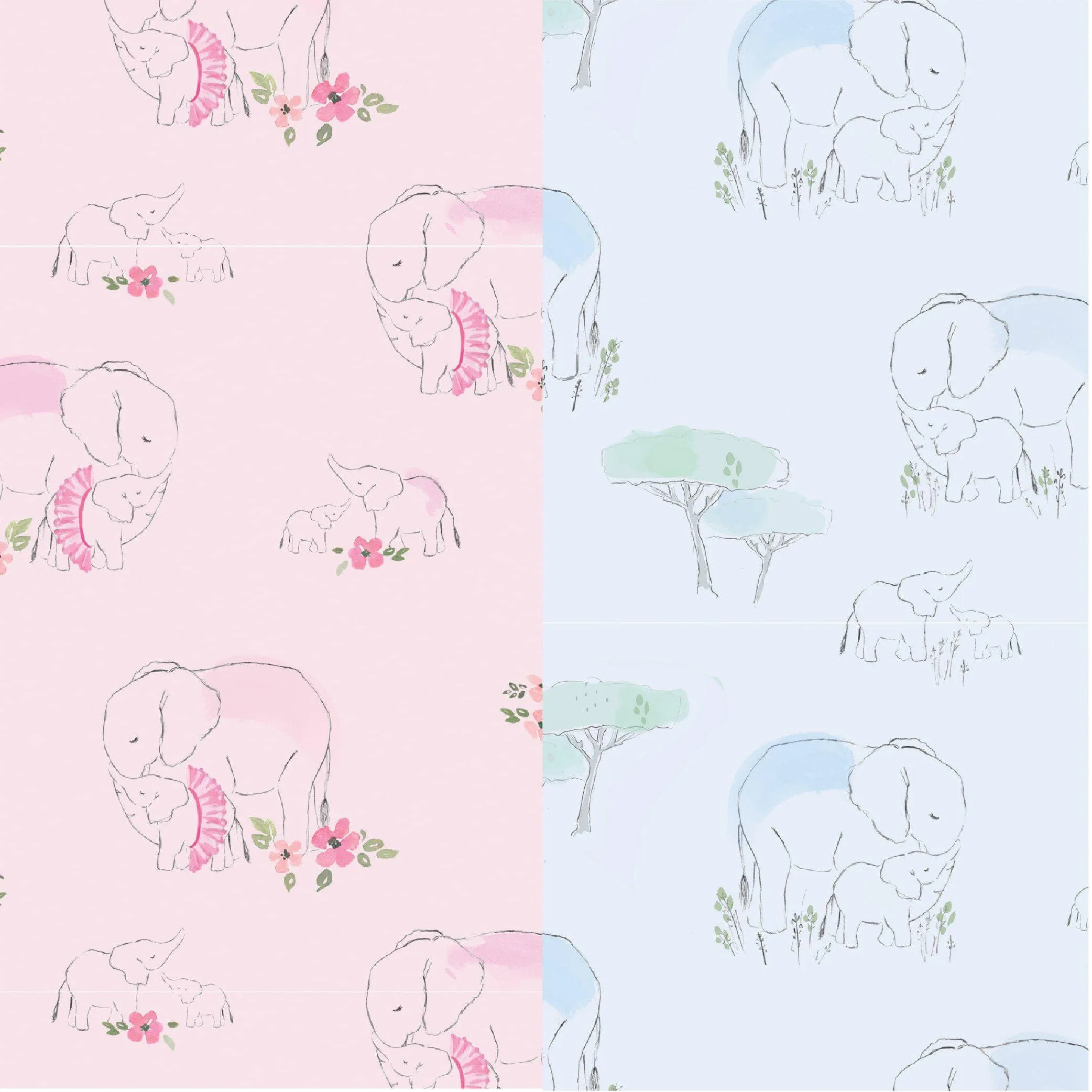 pink love you a ton modal elephant lovey blanket