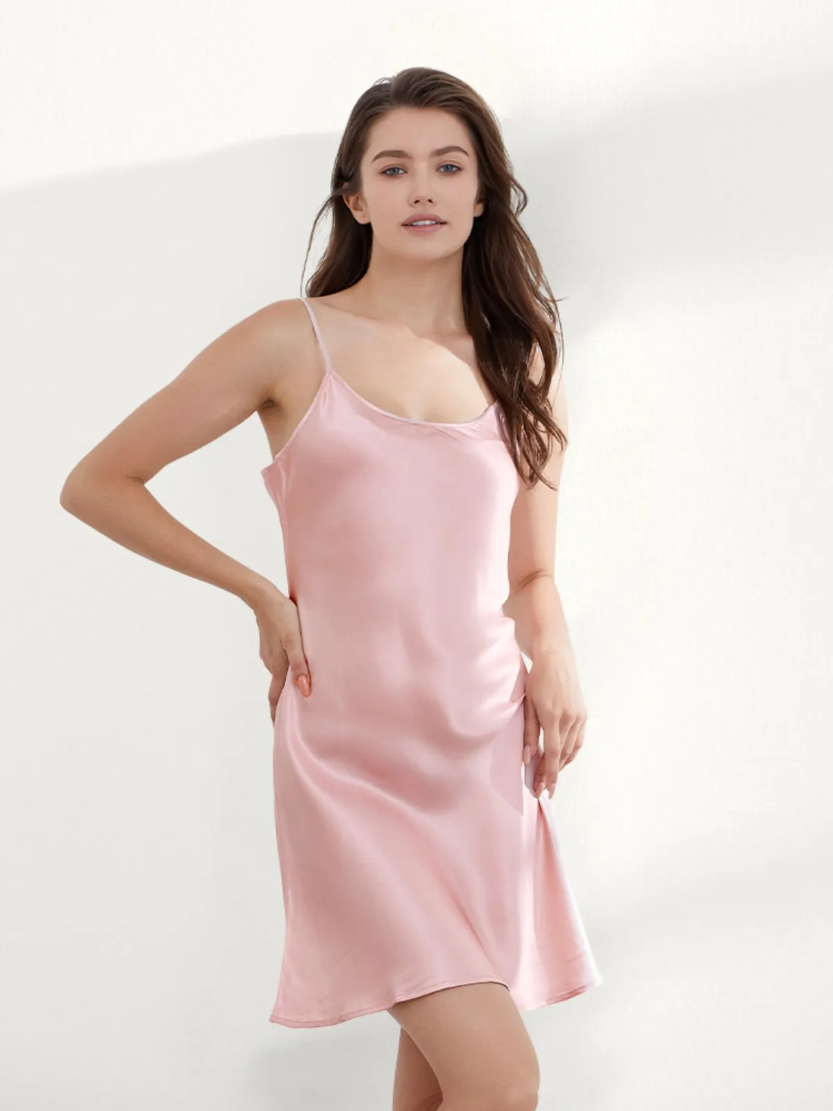 Pink Silk Chemise