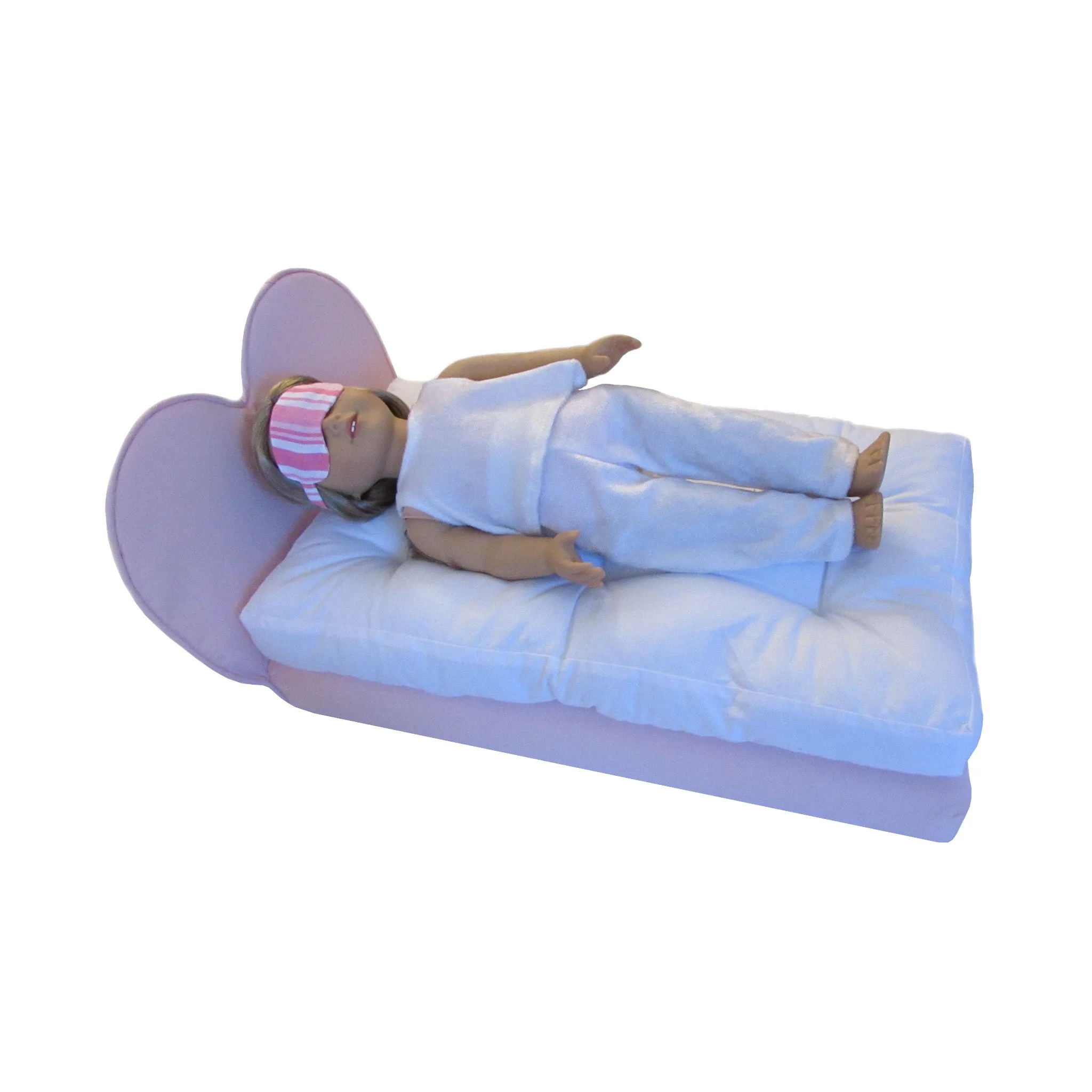 Pink Stripes Doll Sleep Mask for 18-inch dolls