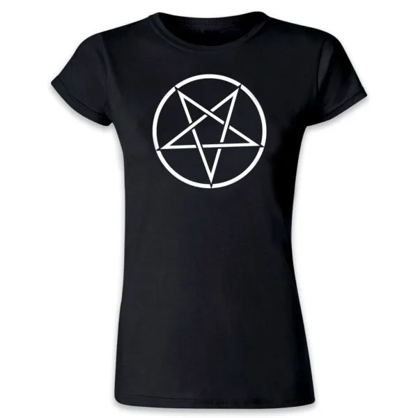 Pins & Bones Women's Pentagram Shirt And Love Star Cotton Tote Bag, Gothic Fashion, 2 Pack Combo