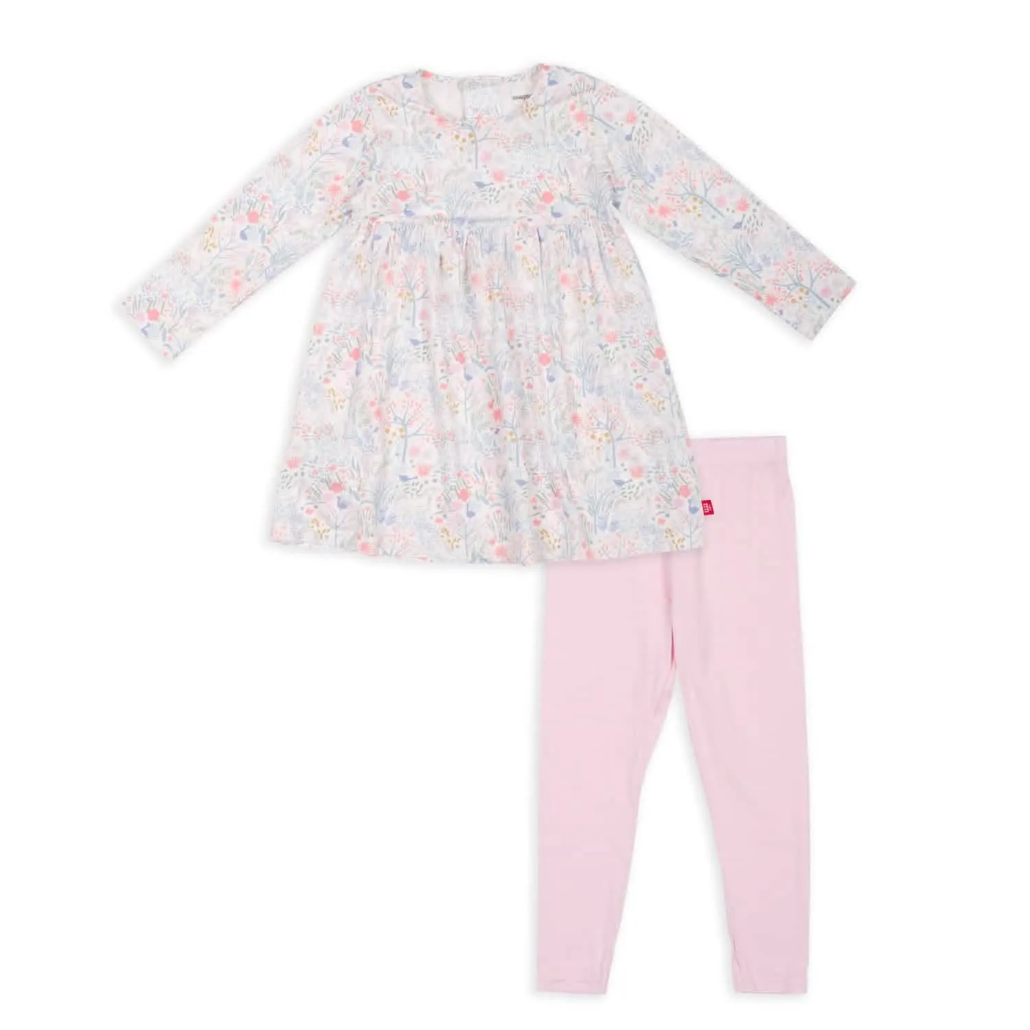 pixie pines modal magnetic toddler dress with legging - re-loved