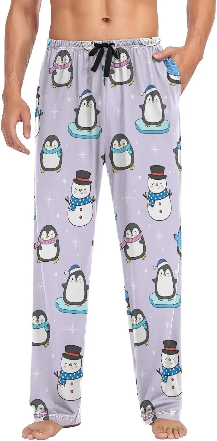 Plaaee Mens Sleep Pajama Pants Set Bottoms Cookies Gingerbread Fleece Lounge Sleepwear PJs S
