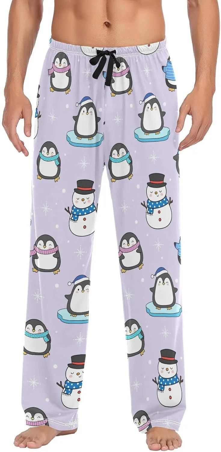 Plaaee Mens Sleep Pajama Pants Set Bottoms Cookies Gingerbread Fleece Lounge Sleepwear PJs S