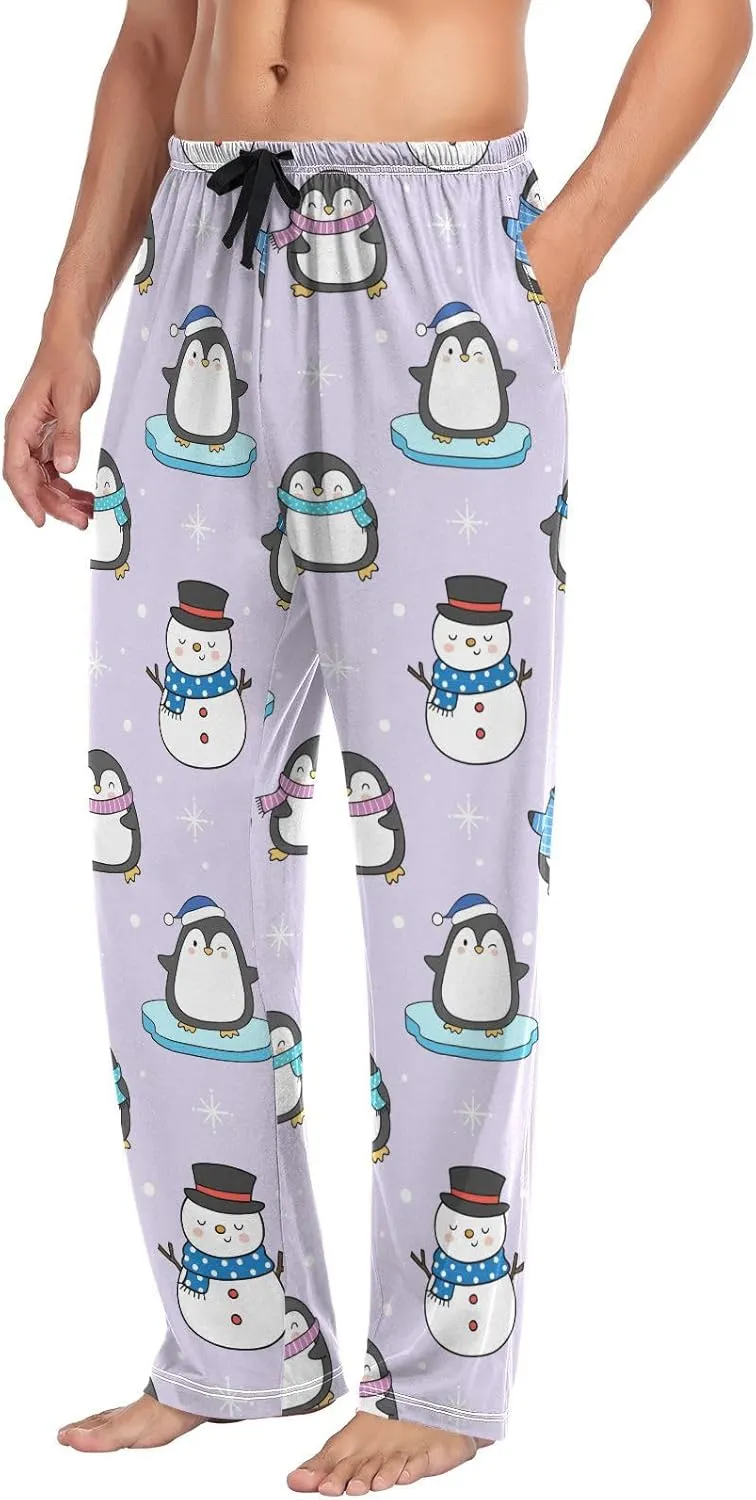 Plaaee Mens Sleep Pajama Pants Set Bottoms Cookies Gingerbread Fleece Lounge Sleepwear PJs S