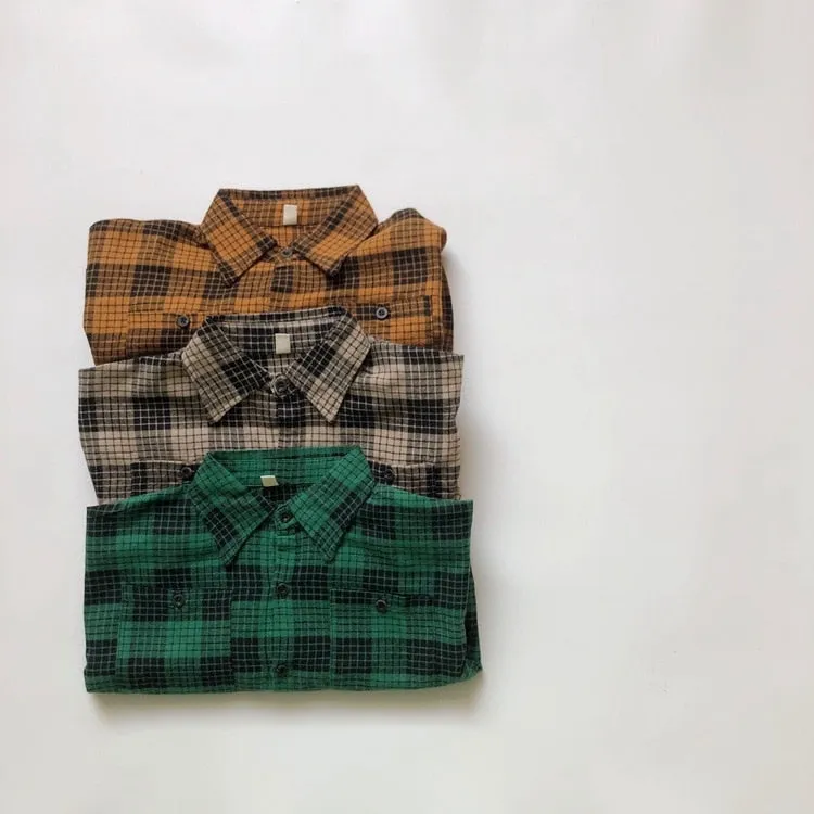 Plaid Long-Sleeved Shirt