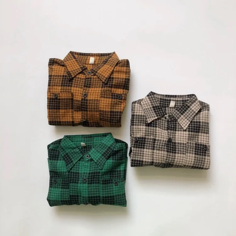 Plaid Long-Sleeved Shirt