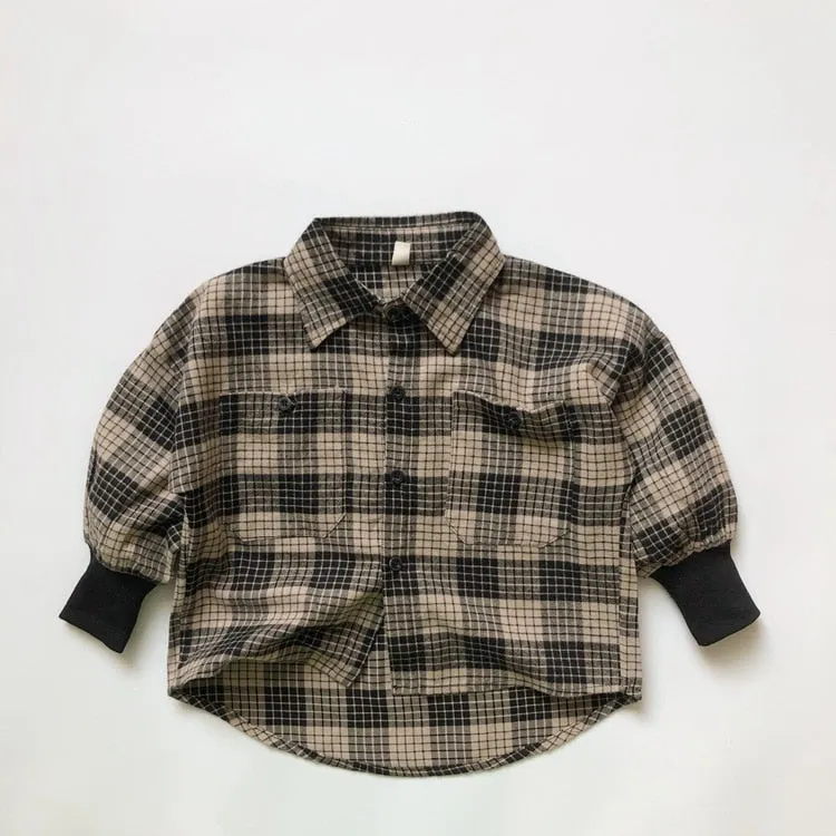 Plaid Long-Sleeved Shirt