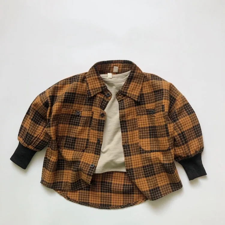 Plaid Long-Sleeved Shirt