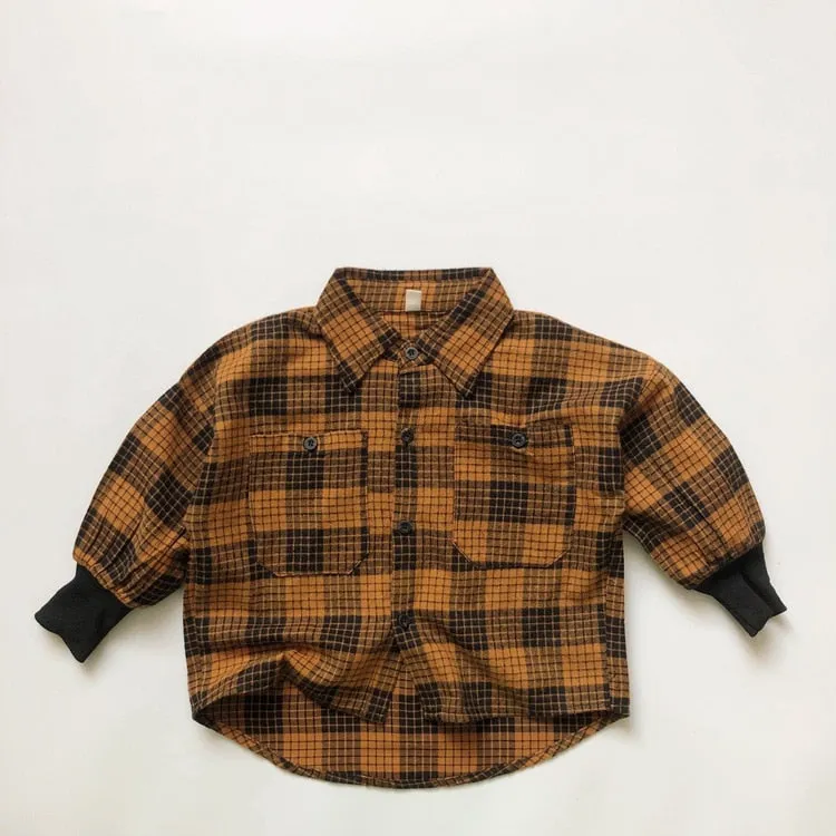 Plaid Long-Sleeved Shirt