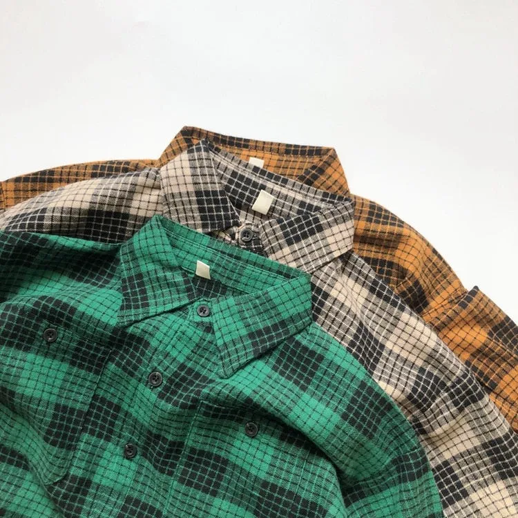 Plaid Long-Sleeved Shirt