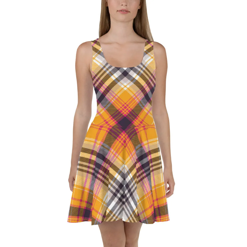 Plaid Sleeveless Skater Dress, lioness-love