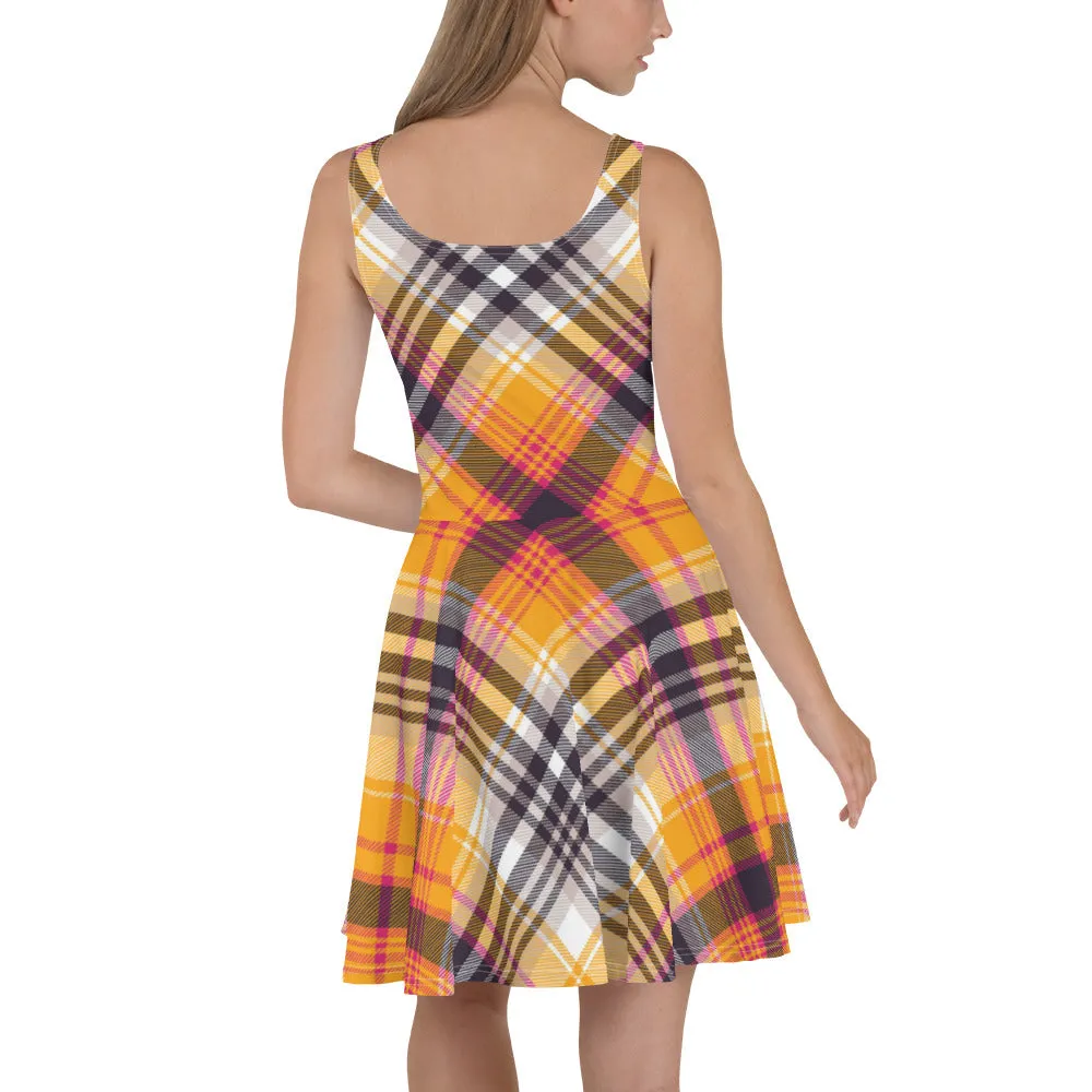 Plaid Sleeveless Skater Dress, lioness-love