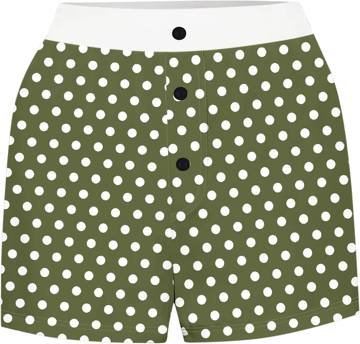 Ploka Dots Boxer Shorts for Women Summer Patchwork High Waisted Sleepwear Pajama Bottoms Lounge Vacation Beach Shorts
