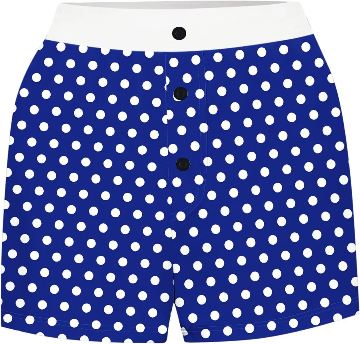 Ploka Dots Boxer Shorts for Women Summer Patchwork High Waisted Sleepwear Pajama Bottoms Lounge Vacation Beach Shorts