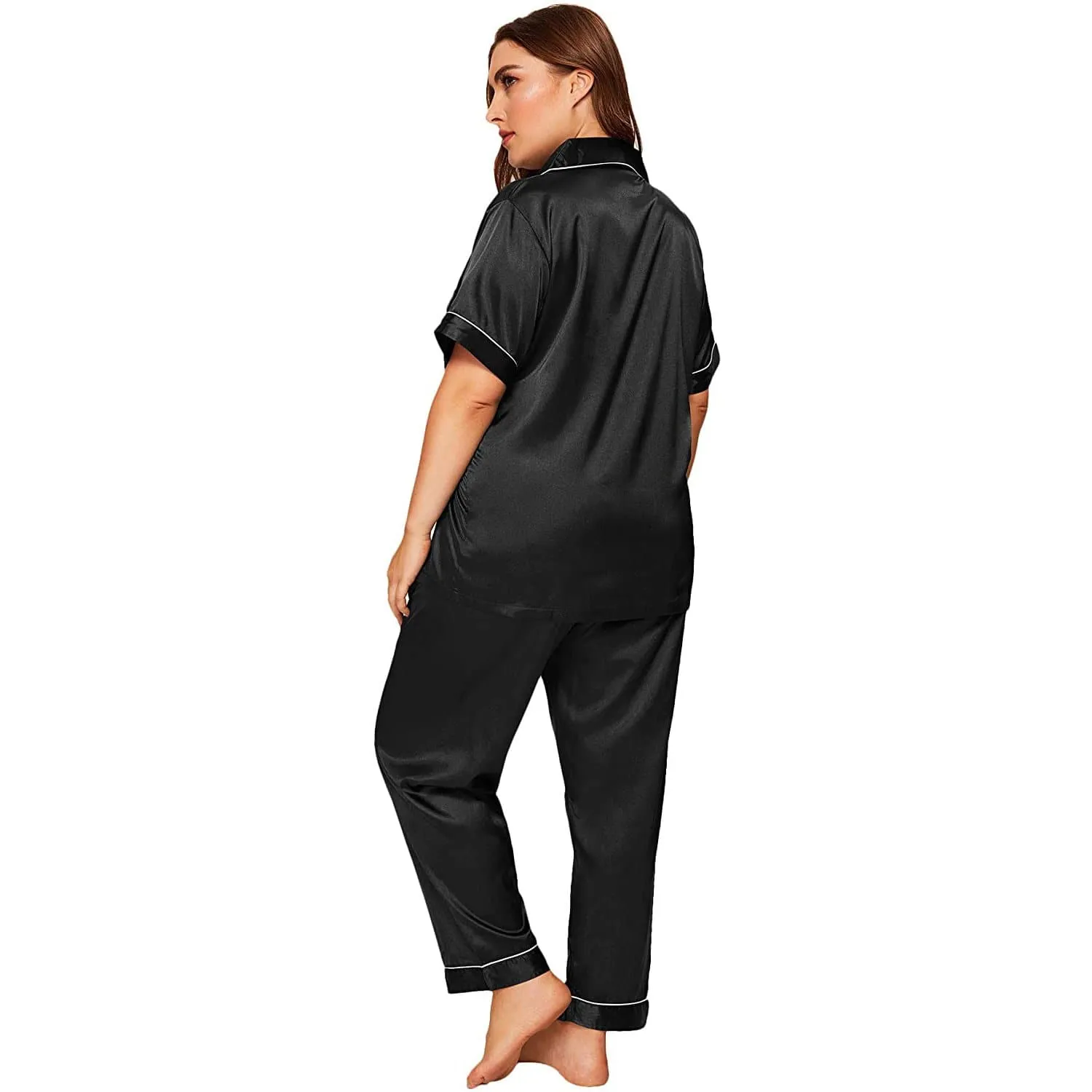 Plus Size Silk Pajama Set Or Women Best Silk PJS Top Pajamas Set Loungewear Set