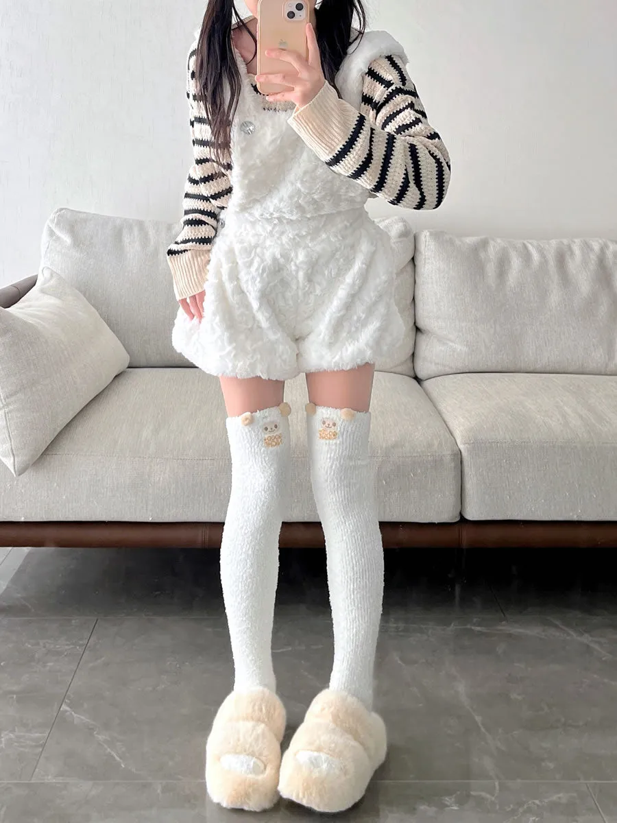 Plush Cartoon Embroidered Stockings PA10144