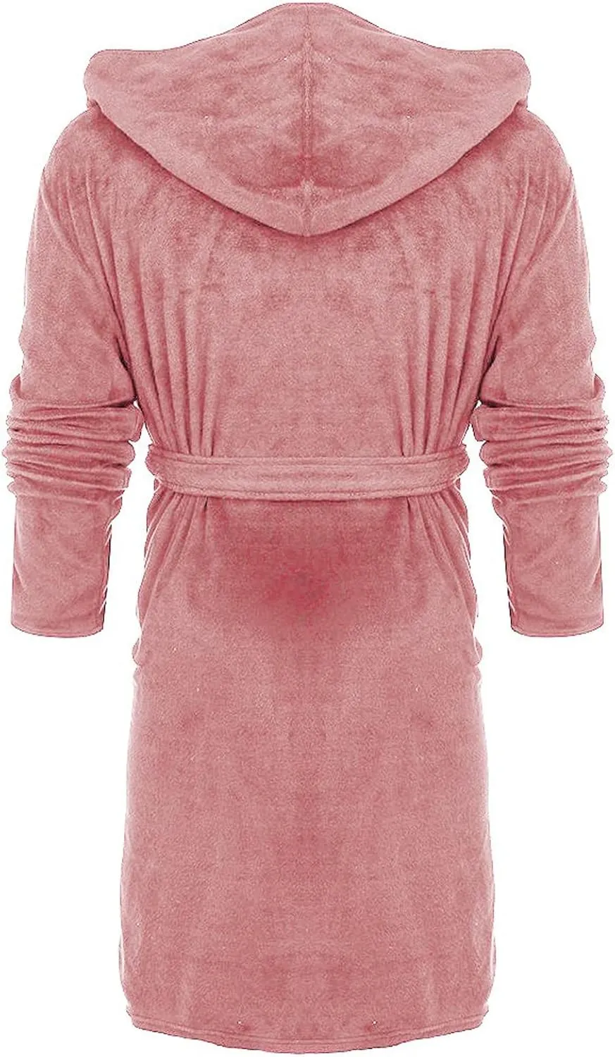 Plush Fleece Hooded Bathrobe Ear Hooded Flannel Bathrobe Soft And Warm Double-Faced Velvet Pajamas Casual Loungewear