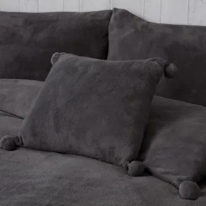Pom Pom Fleece Cushion Cover