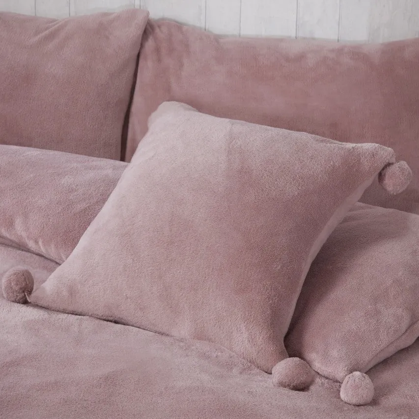 Pom Pom Fleece Cushion Cover