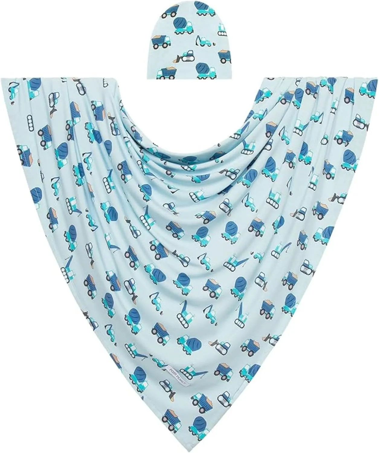 Posh Peanut Baby Swaddle Blanket & Beanie - Matching Newborn Swaddle Set, Doubles As Receiving Blanket or Nursing Cover