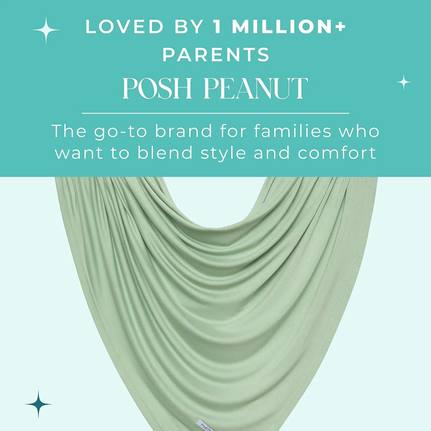 Posh Peanut Baby Swaddle Blanket & Beanie - Matching Newborn Swaddle Set, Doubles As Receiving Blanket or Nursing Cover