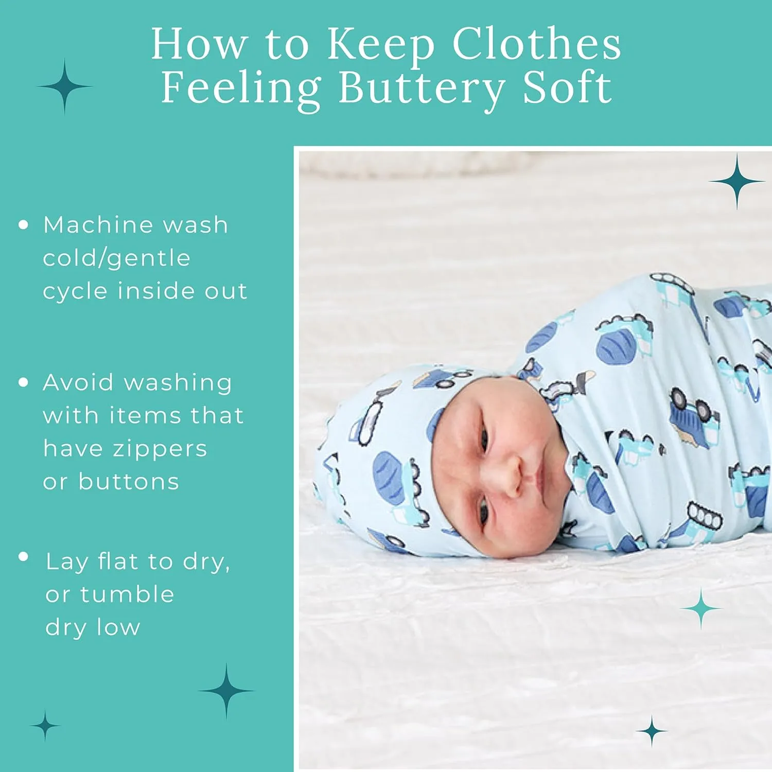 Posh Peanut Baby Swaddle Blanket & Beanie - Matching Newborn Swaddle Set, Doubles As Receiving Blanket or Nursing Cover