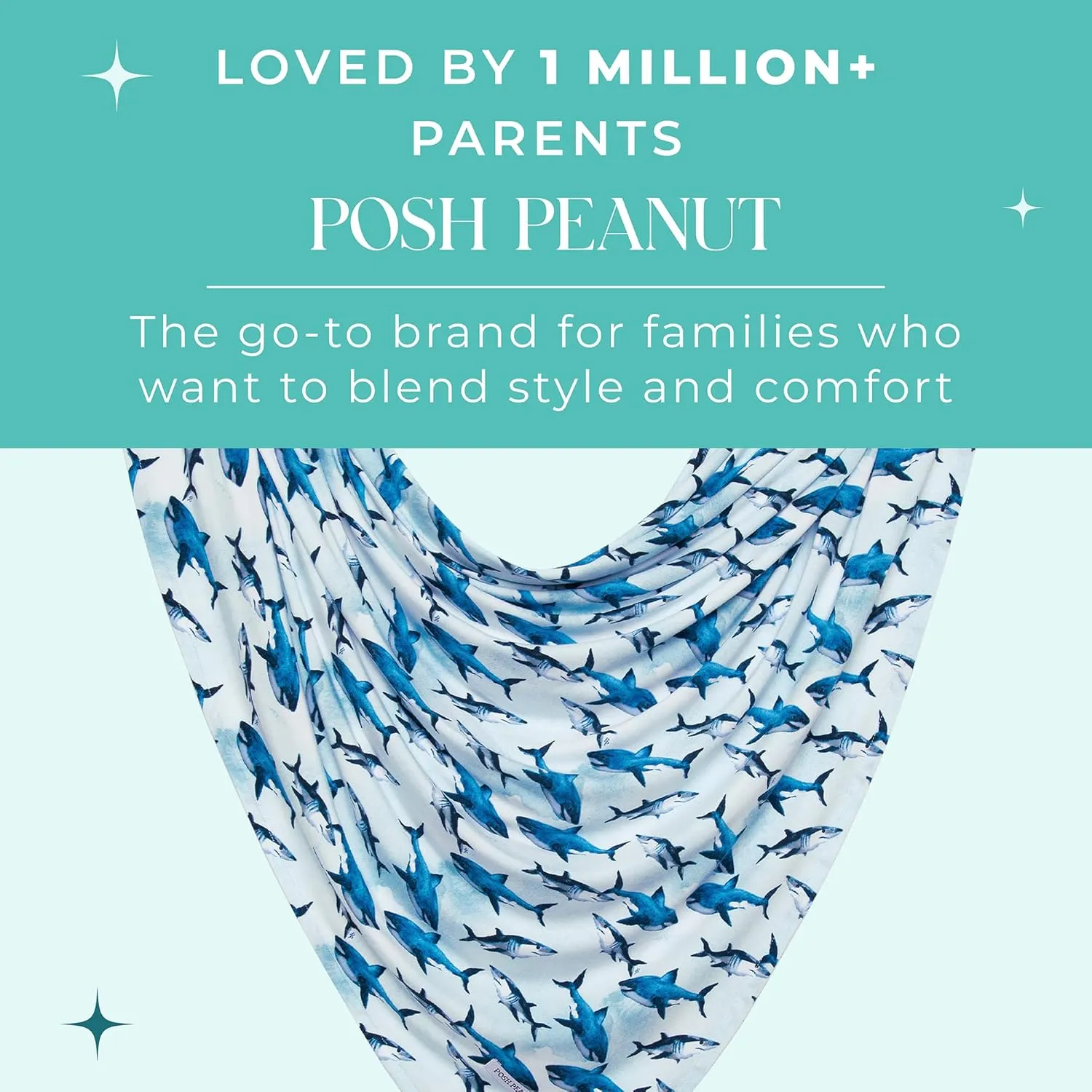 Posh Peanut Baby Swaddle Blanket & Beanie - Matching Newborn Swaddle Set, Doubles As Receiving Blanket or Nursing Cover