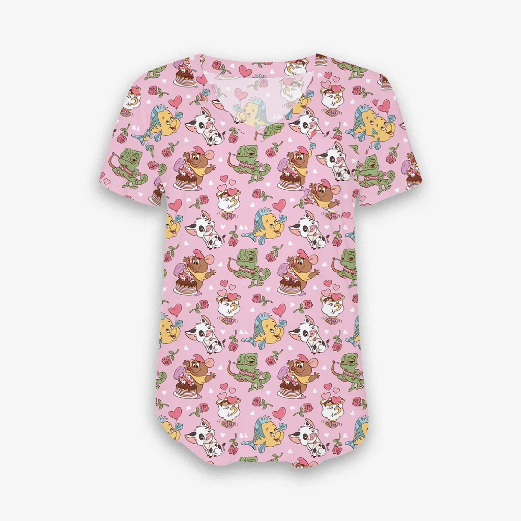 [Pre Sale] True Love Sweet Sidekicks - Women's Printed Bamboo Short Sleeve Top (EST SHIP LATE JAN)