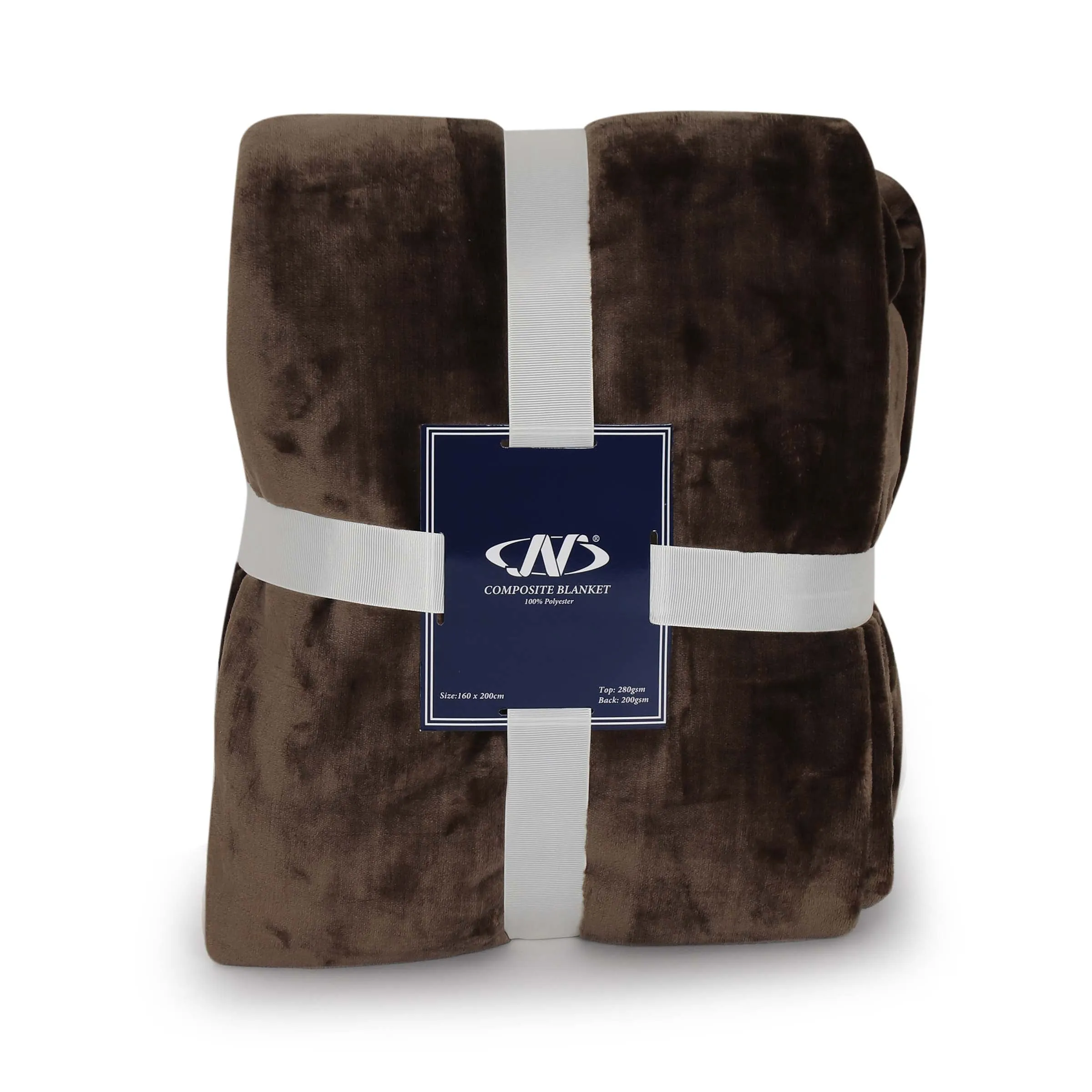PRINTED CORAL FLEECE BLANKET BROWN 220*240 CM