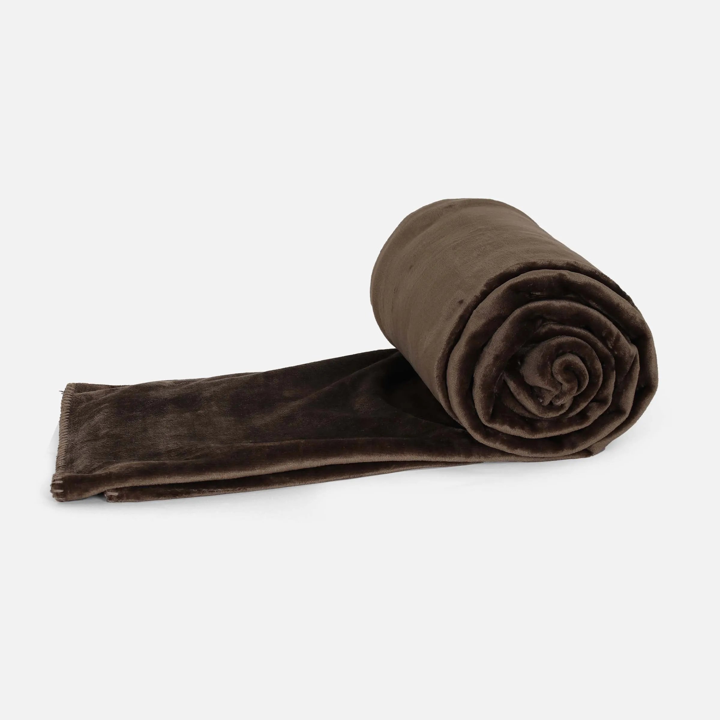 PRINTED CORAL FLEECE BLANKET BROWN 220*240 CM