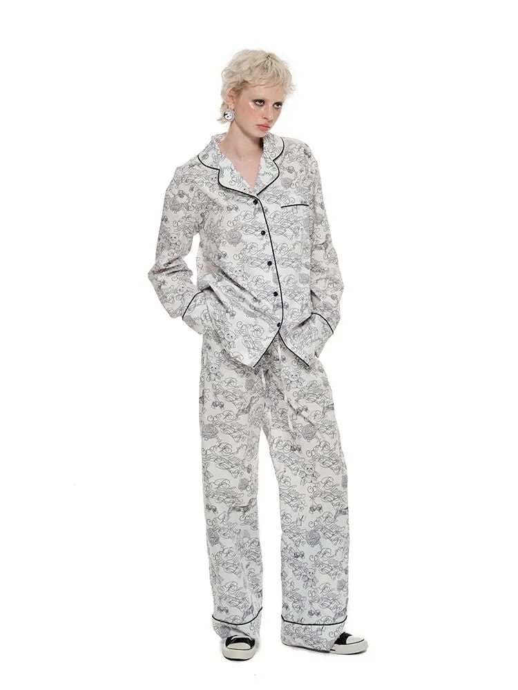 Printed Cotton Homewear Set【s0000010218】