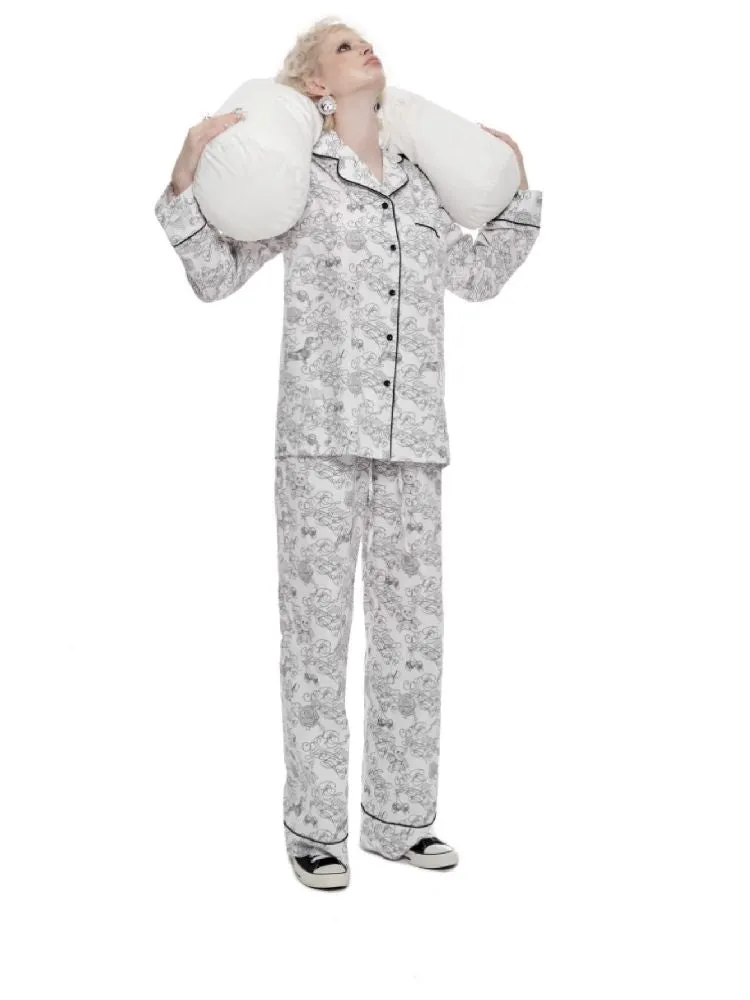 Printed Cotton Homewear Set【s0000010218】