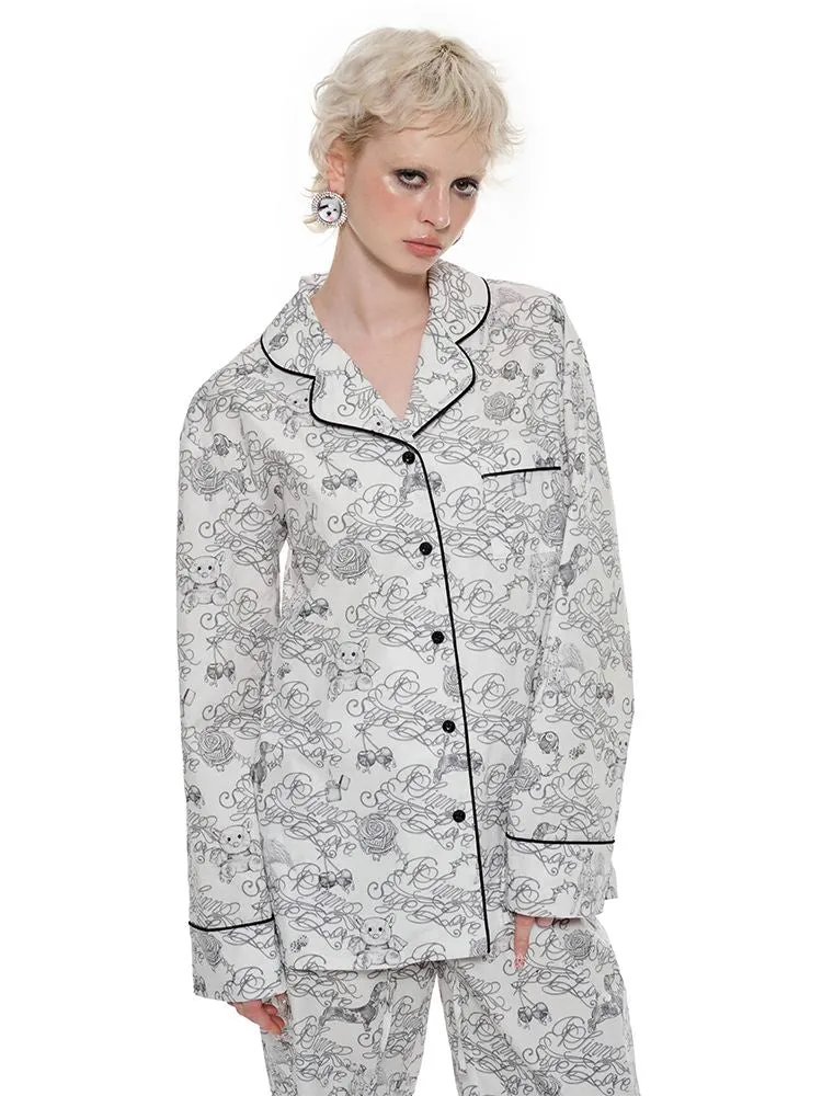 Printed Cotton Homewear Set【s0000010218】
