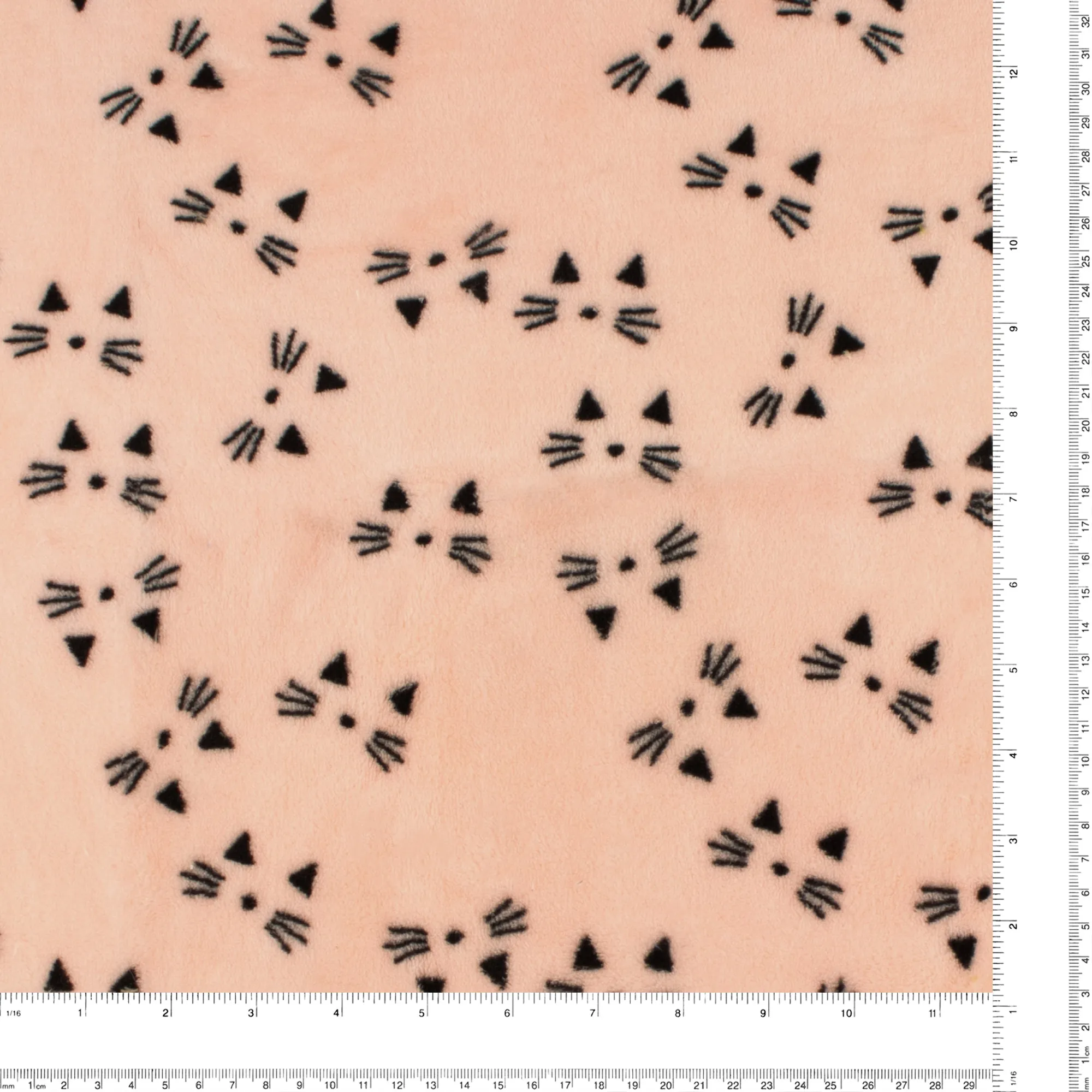 Printed Fleece - CORAL - Blush