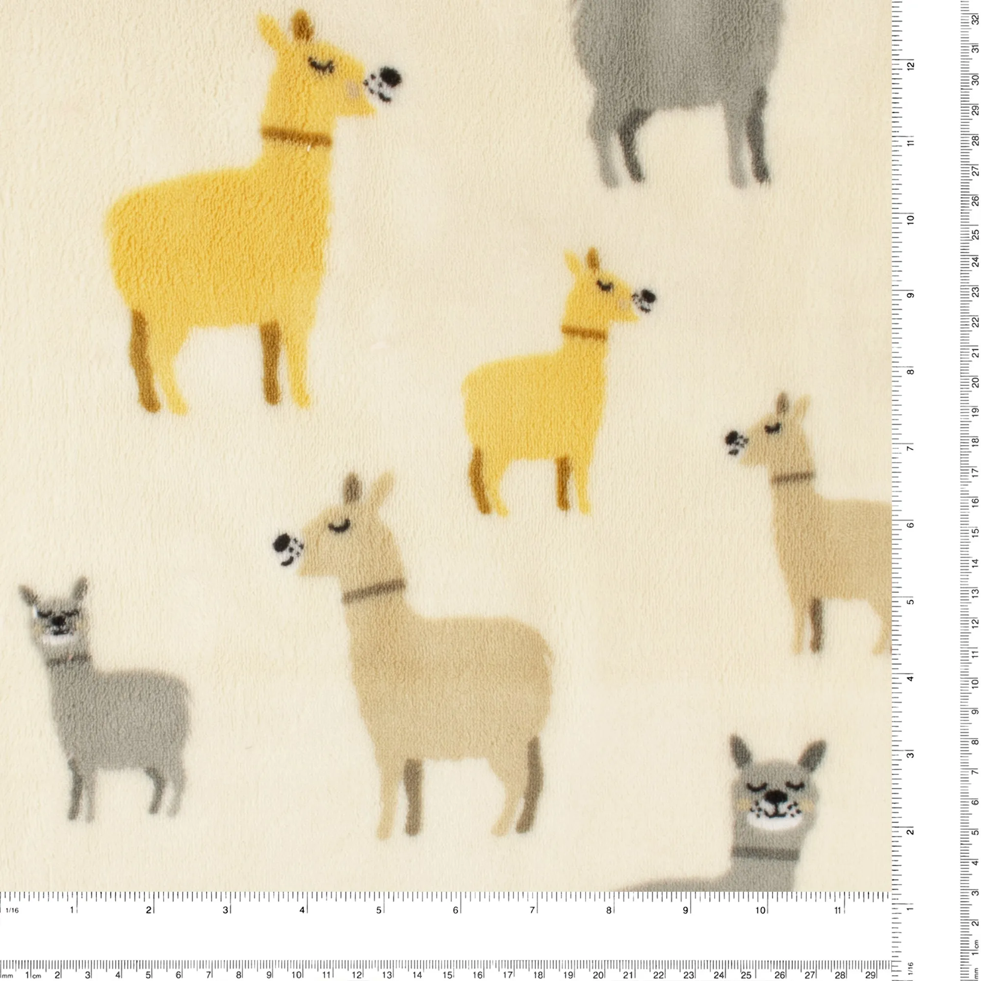 Printed Fleece - CORAL - Ivory