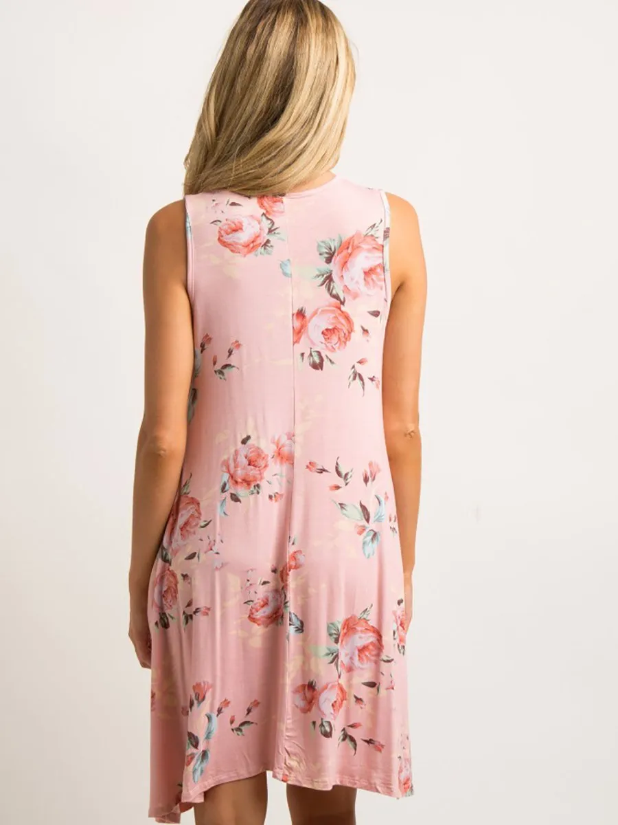 Printed Loose Maternity Dress