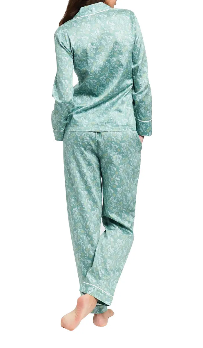 Project REM 100% Cotton Pyjama with Long Sleeve Top & Long Pant in Paisley Star
