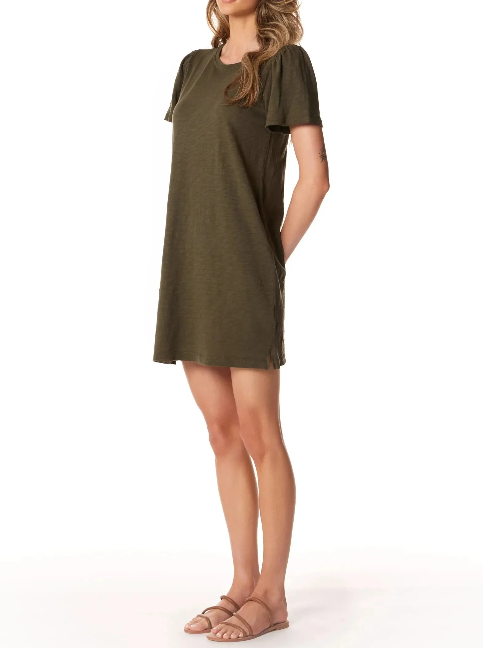 Puff Sleeve T-shirt Dress