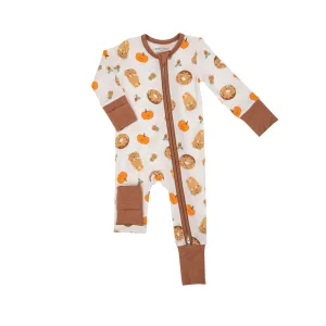 Pumpkin Spice Latte Zip Footie