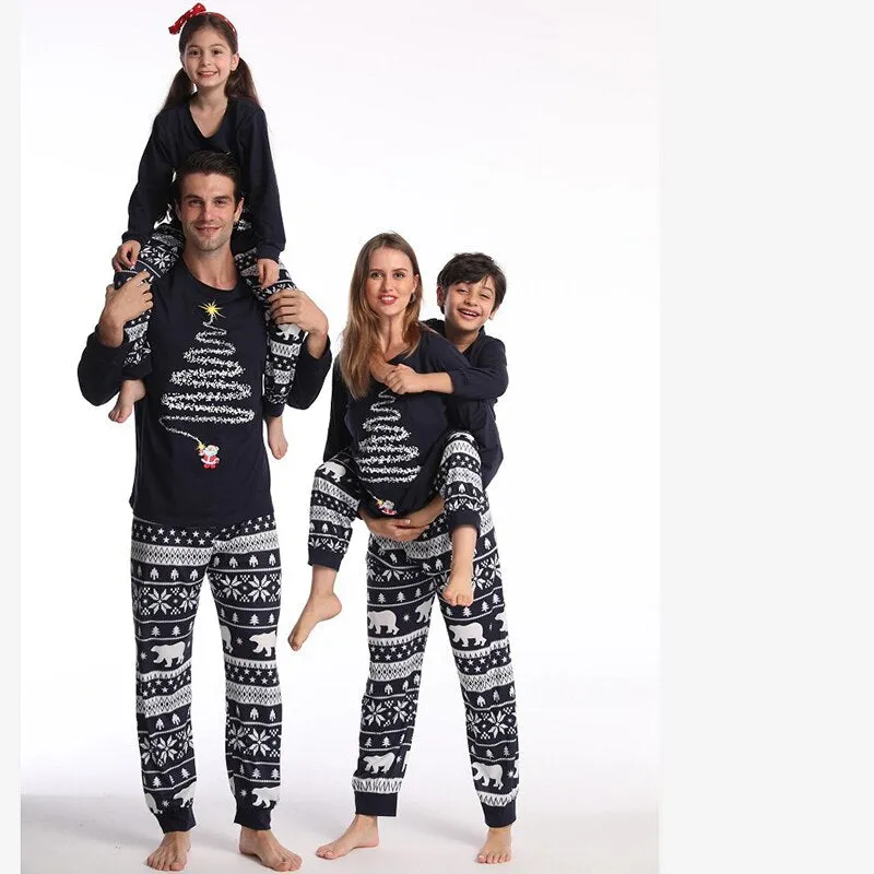 Qfdian halloween costumes christmas costumes Couple Family Christmas Pajamas 2022 New Year Costume For Children Mother Kids Clothes Matching Outfits Christmas Pajamas Set